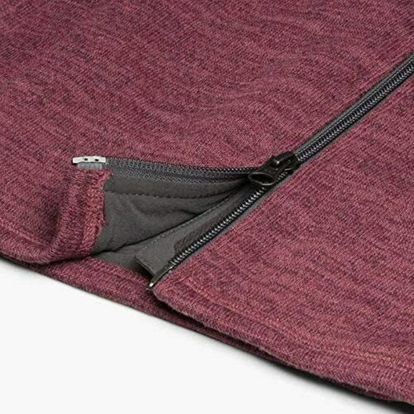 johnnie-O Zip UP Tahoe Woven-Fleece Vest - Rosewood - Picture 3 of 5